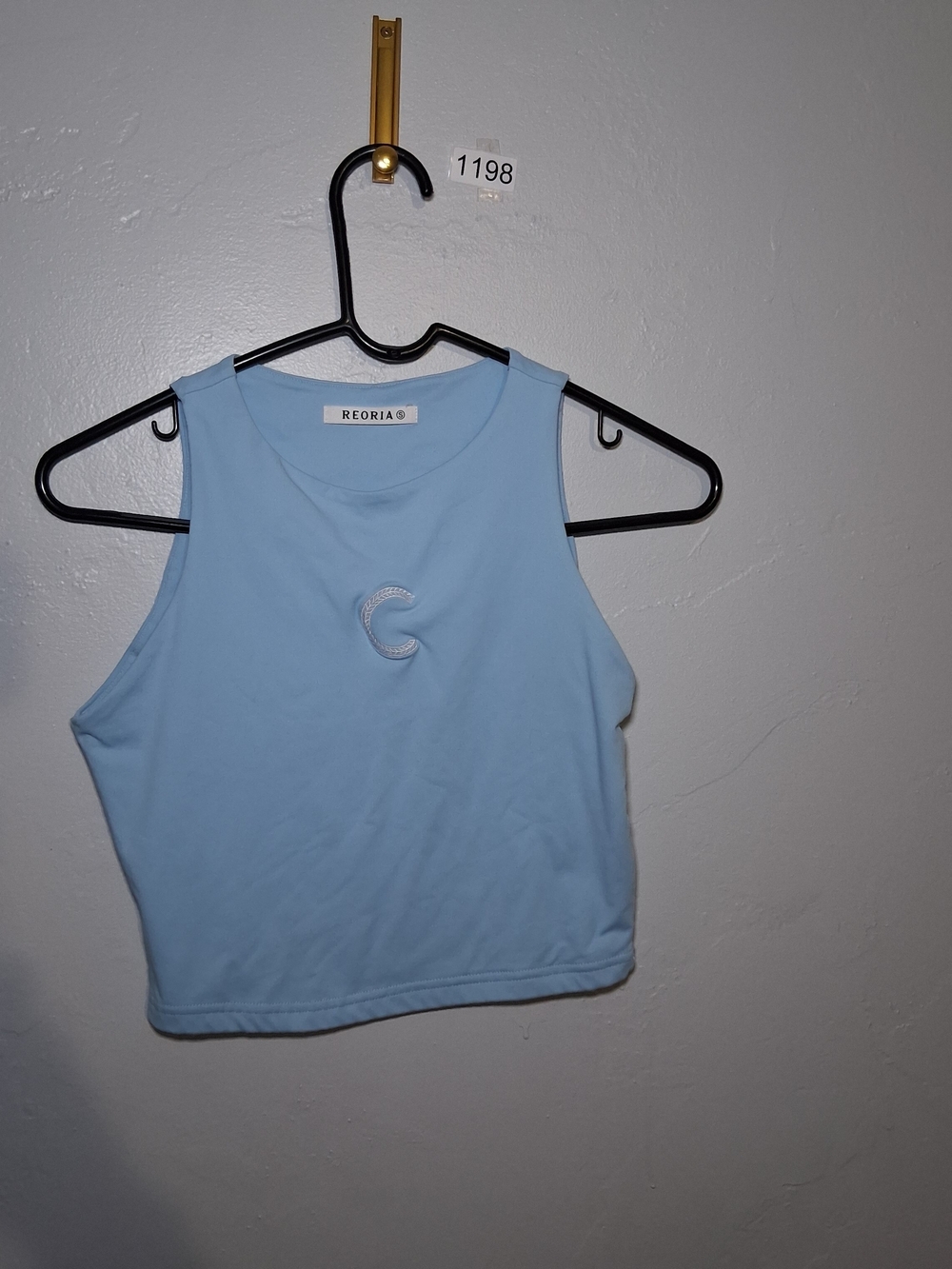 REORIA Light Blue Cropped Tank Top